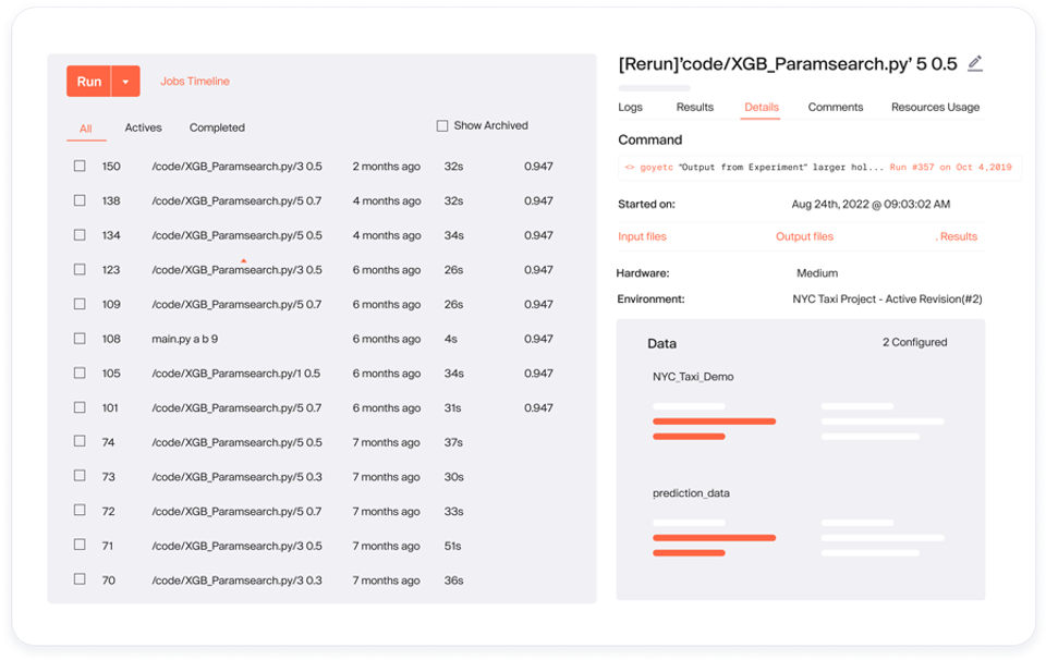 Built-in reproducibility and governance