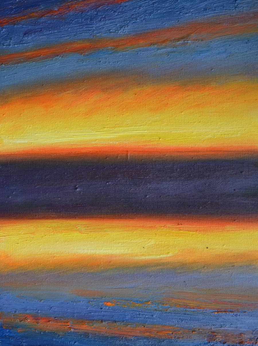 Zachód slońca 40x30cm, 2025