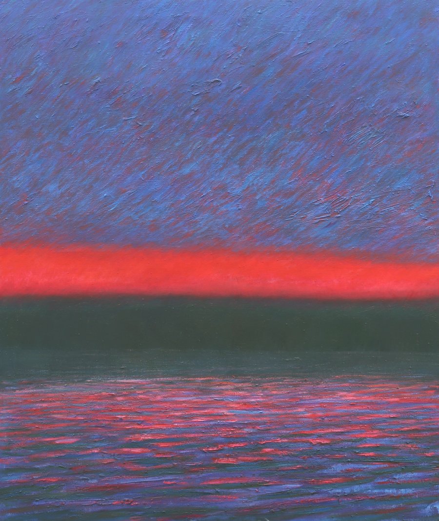 V Czerwony Zachód 130x110cm 2023