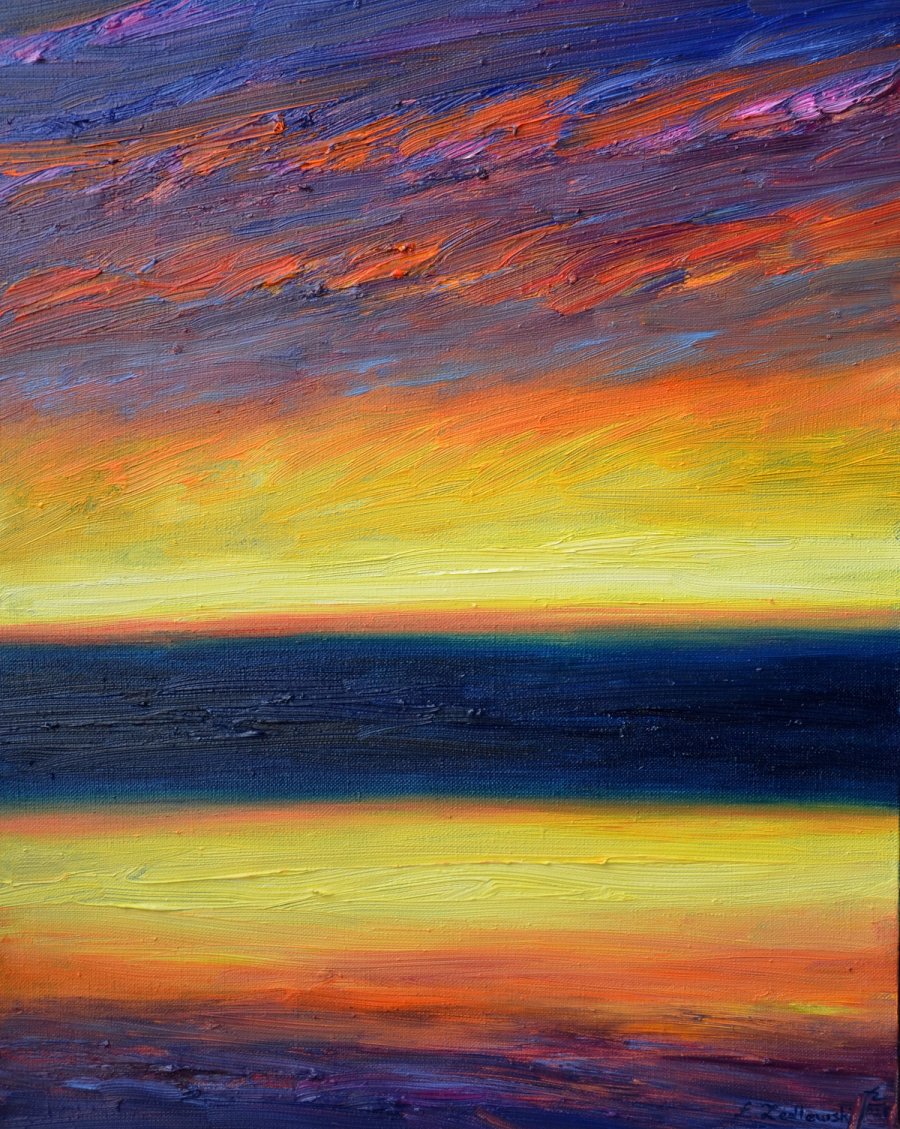 Zachód słońca, 50x40cm 2025