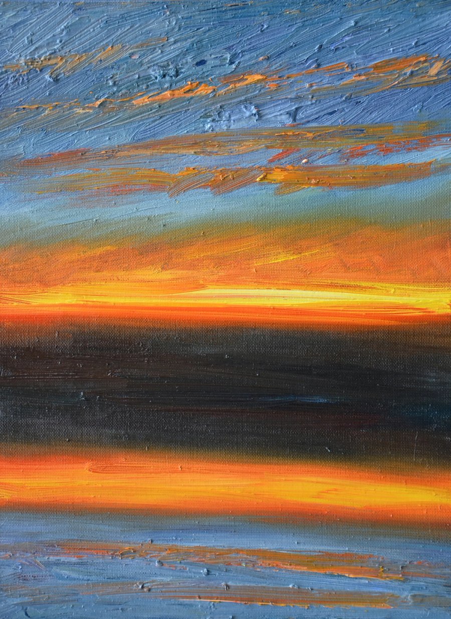 Zachód 40x30cm 2025