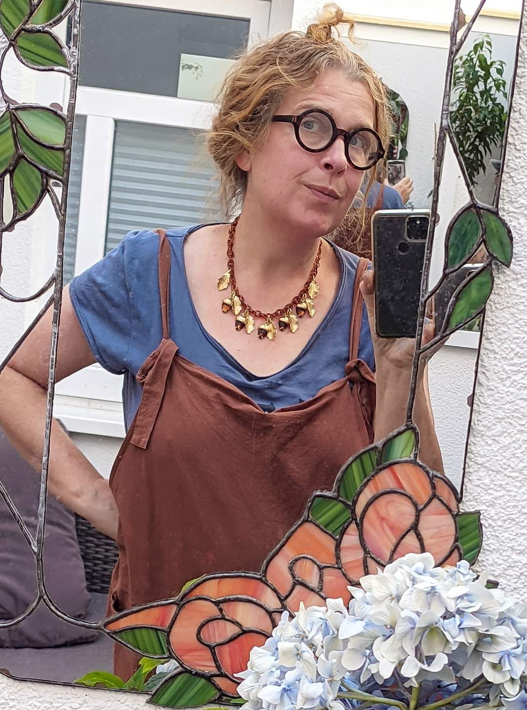 Johanna in a garden