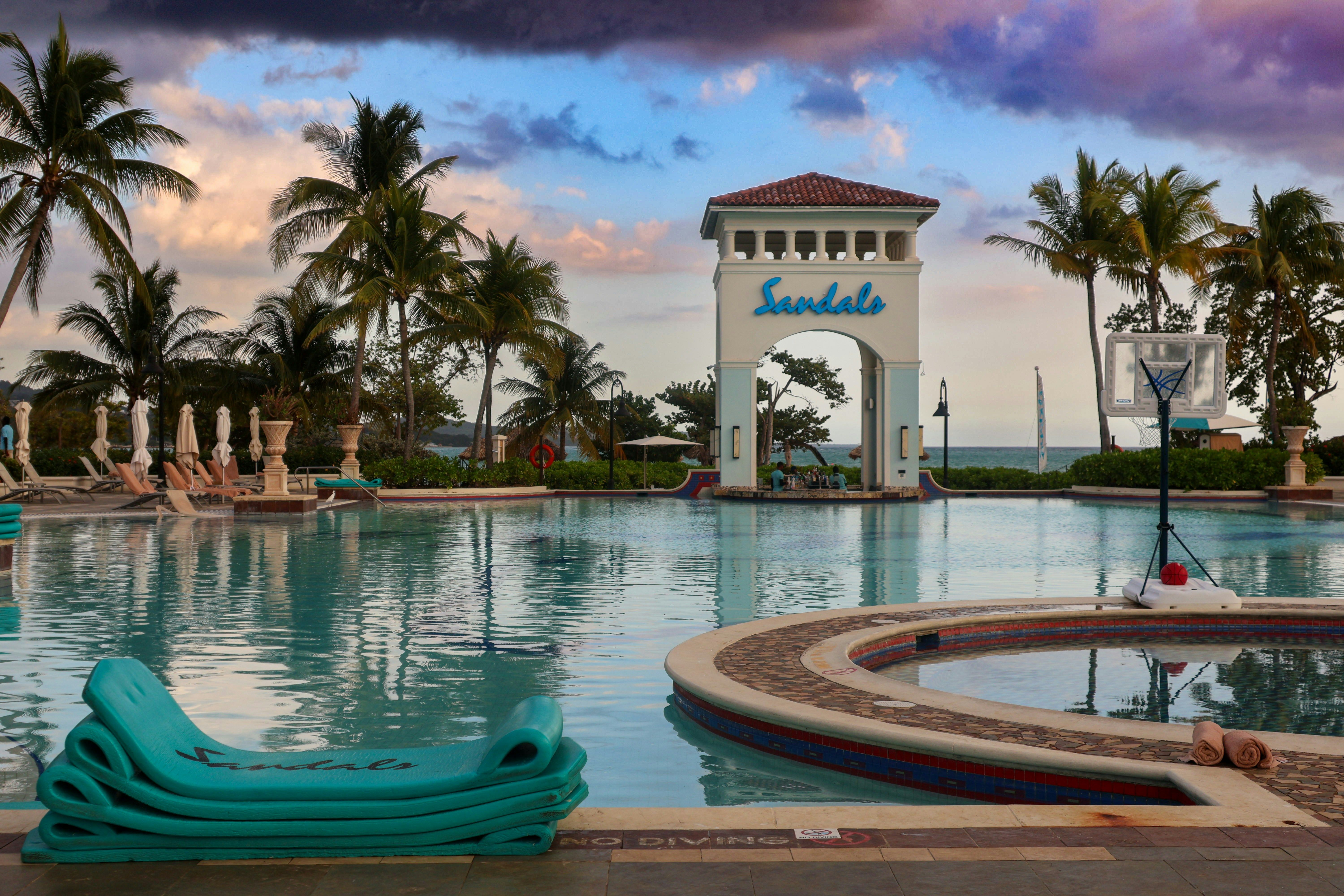 Pool view at Sandals resort