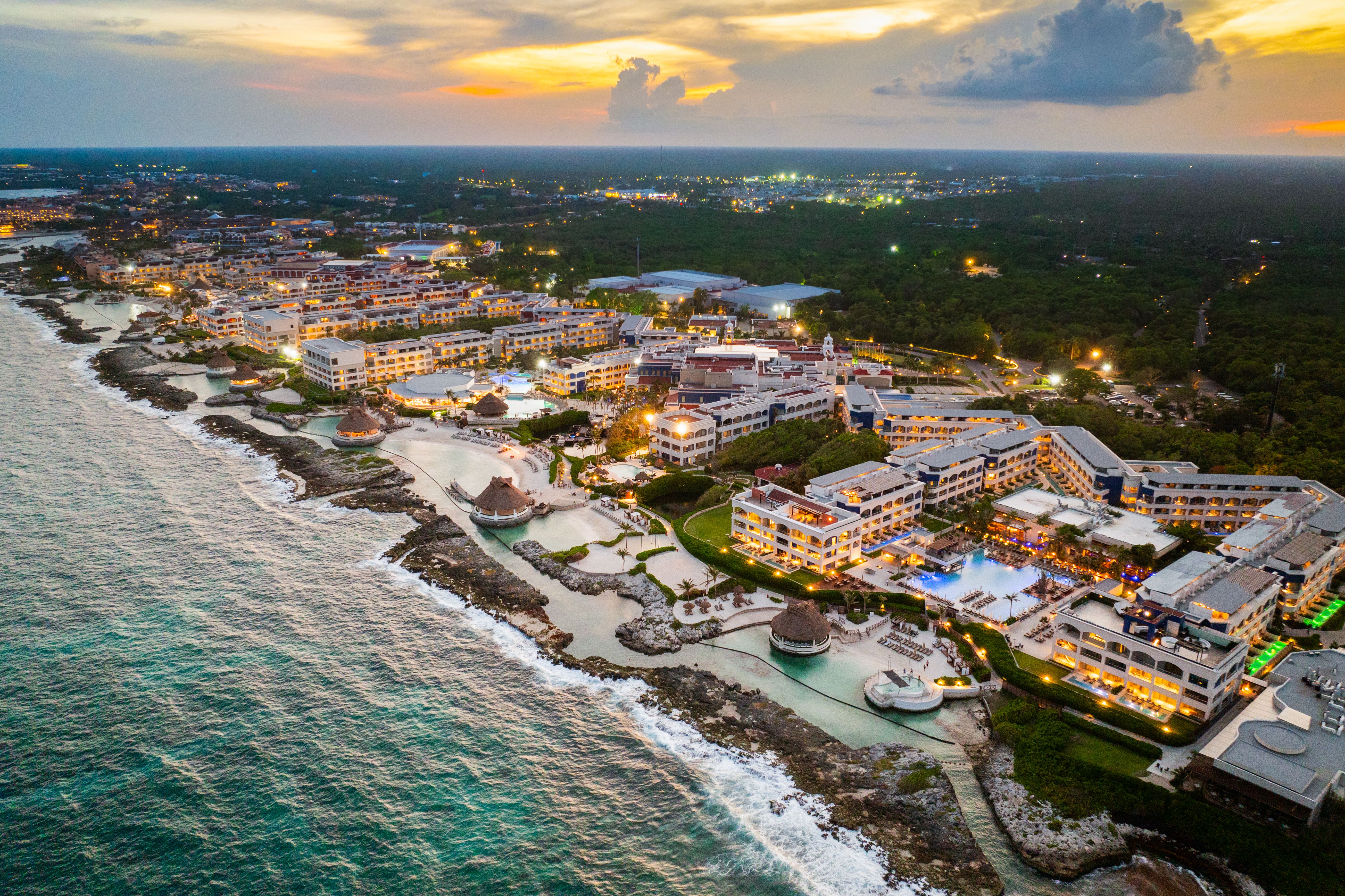 Beach front view of Hard Rock Resorts