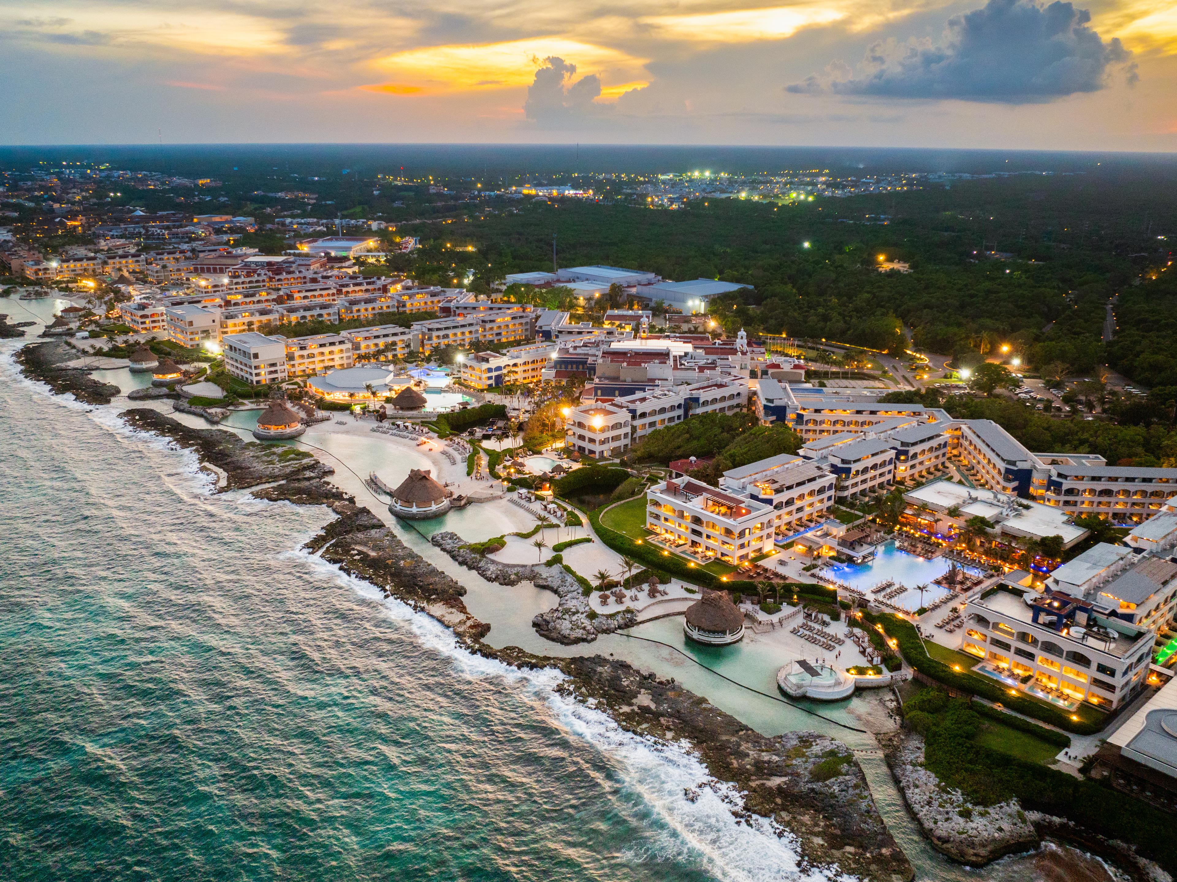 Beach front view of Hard Rock Resorts