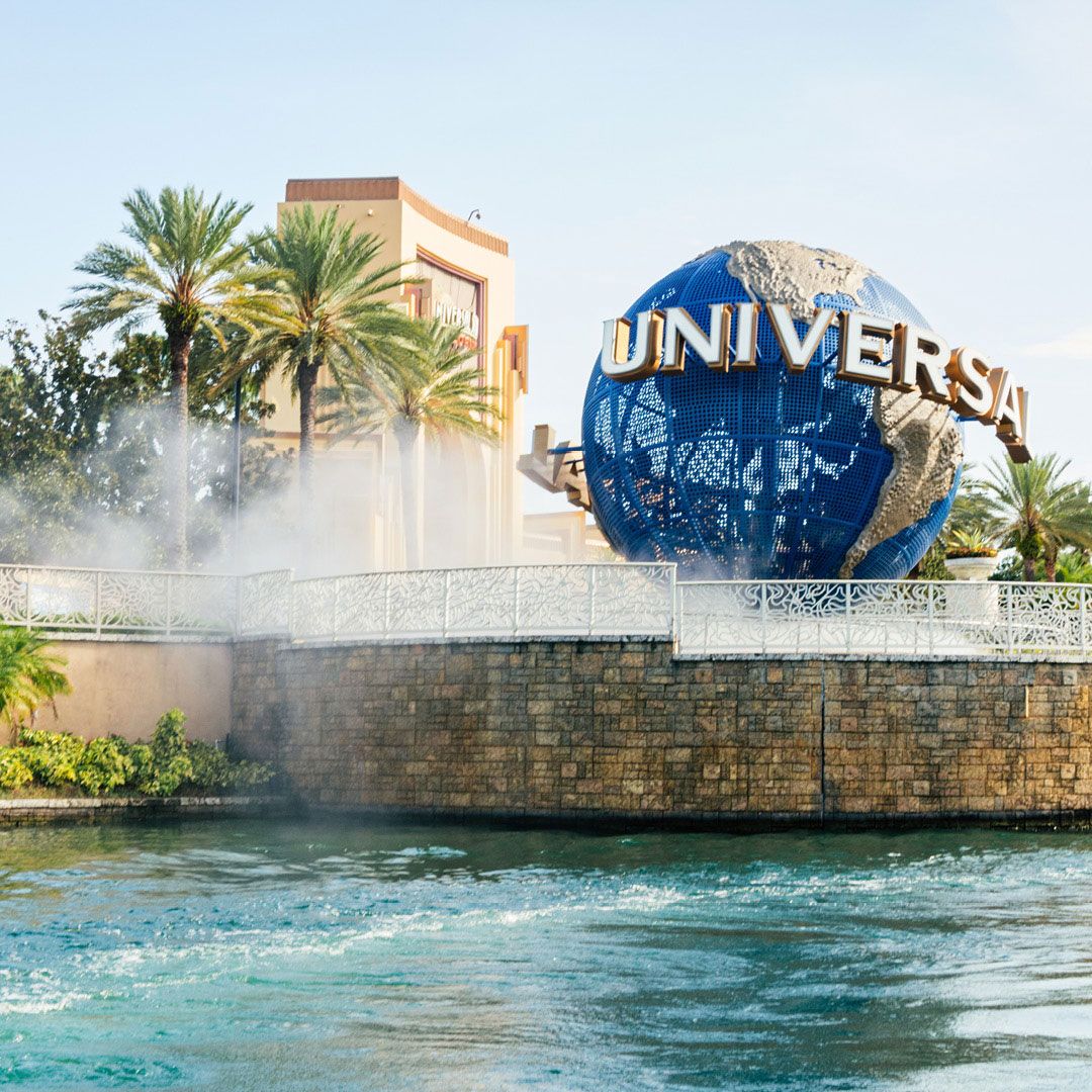 Universal globe outside of park