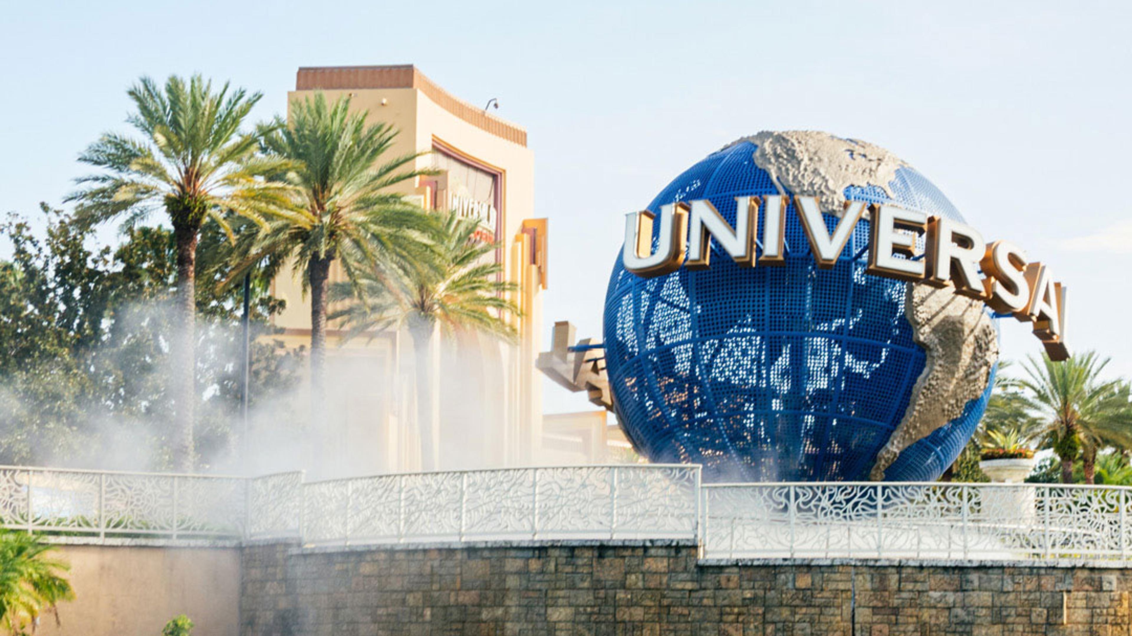 Universal globe outside of park