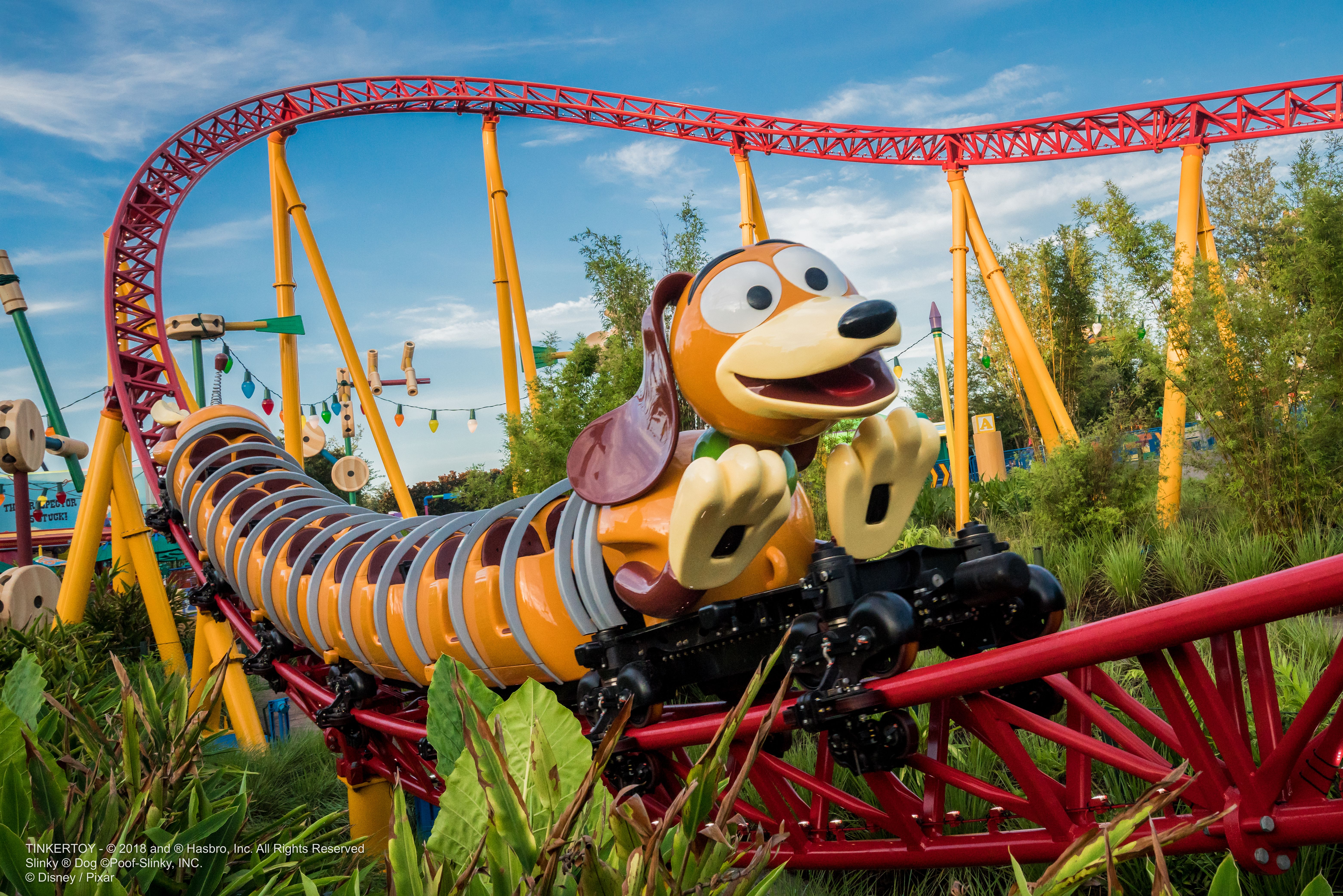 Slinky Dog Dash coaster at Disney's Hollywood Studios