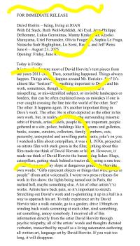 David Horvitz, being living**