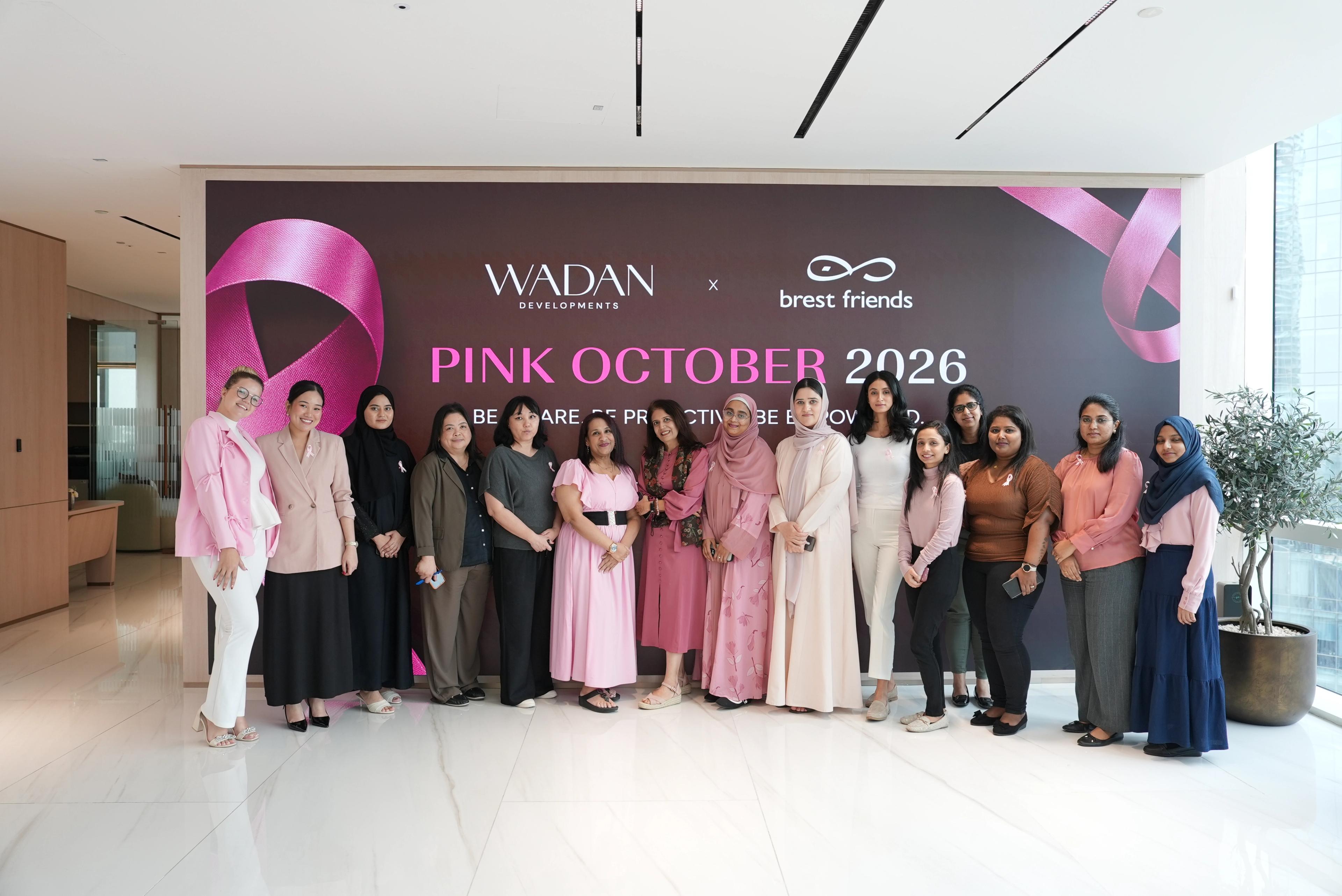 Manisha with fellow speakers and guests at the Pink October 2026 breast cancer awareness event