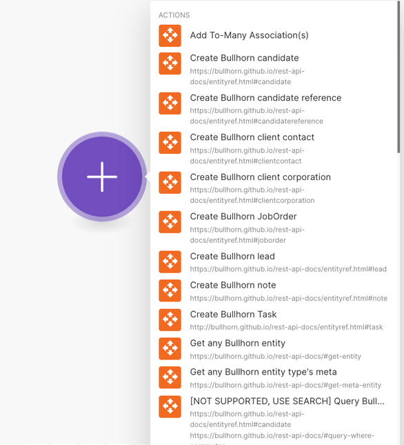 Bullhorn API screenshot 2