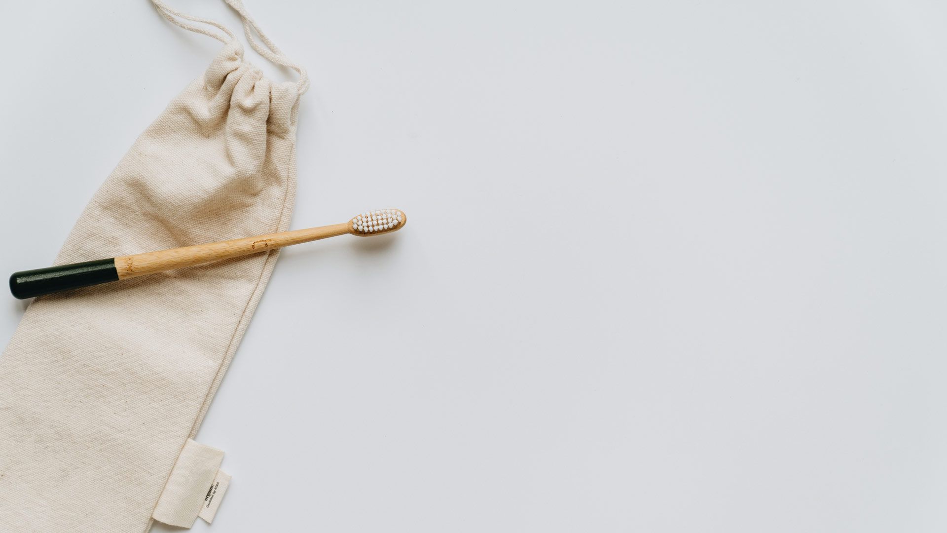 wooden toothbrush with pouch