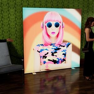 HueBox in a fashion setting, freestanding