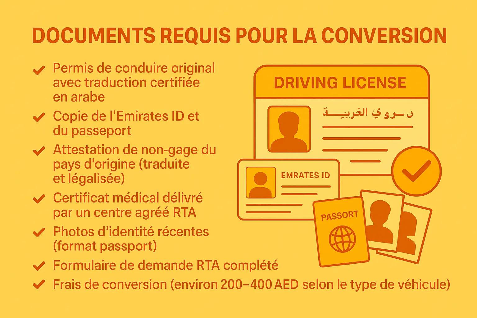 المستندات المطلوبة لتحويل رخصة القيادة في دبي