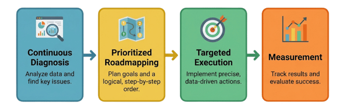 Growth is a continuous diagnostic loop