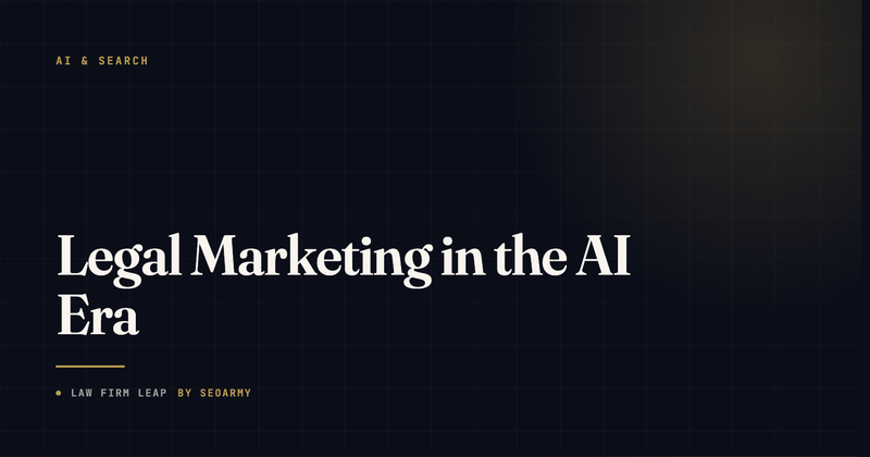 Innovative Legal Marketing: How Forward-Thinking Law Firms Are Winning in the AI Era