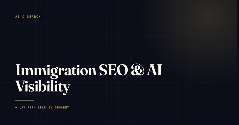 Immigration SEO, AEO, and GEO: How to Rank and Get Cited for High-Intent Immigration Queries