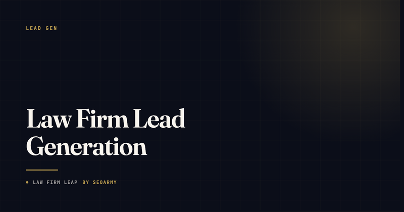 Law Firm Lead Generation in 2026: The Complete Guide to Getting Qualified Case Leads