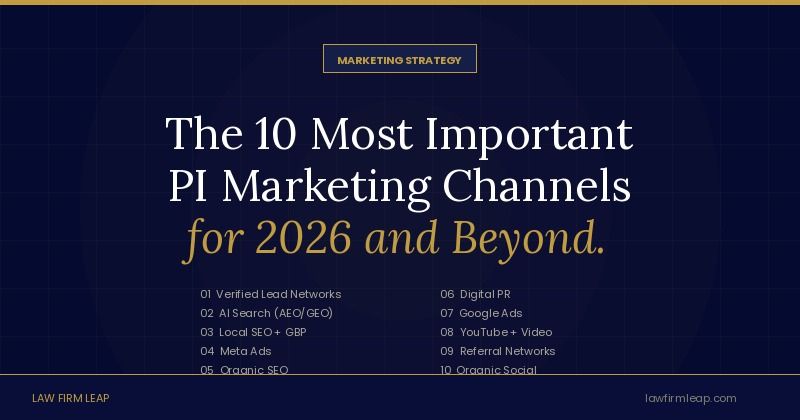 The 10 Most Important Marketing Channels for Personal Injury Firms in 2026 and Beyond