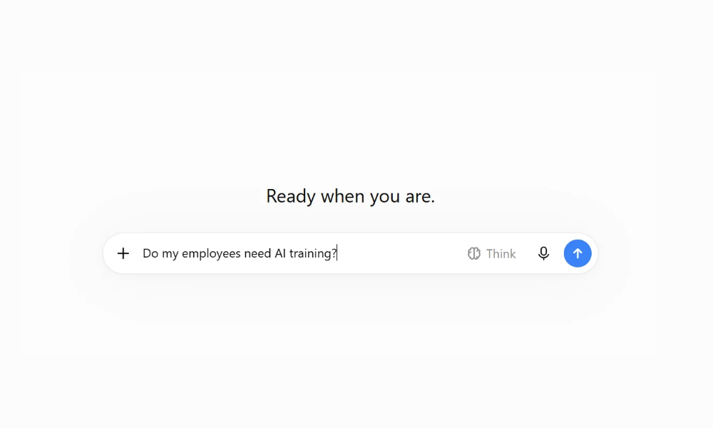 Shows an example chat AI agent