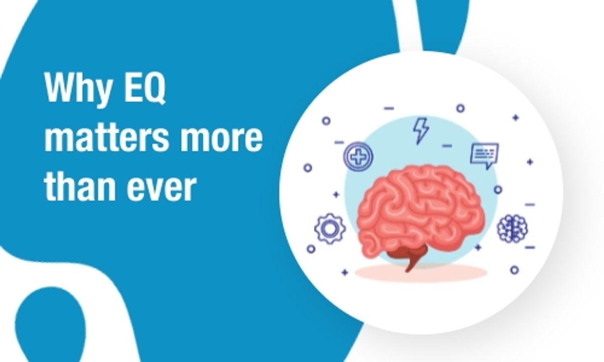 Banner reading 'Why EQ matters more than ever', with an illustration of a brain