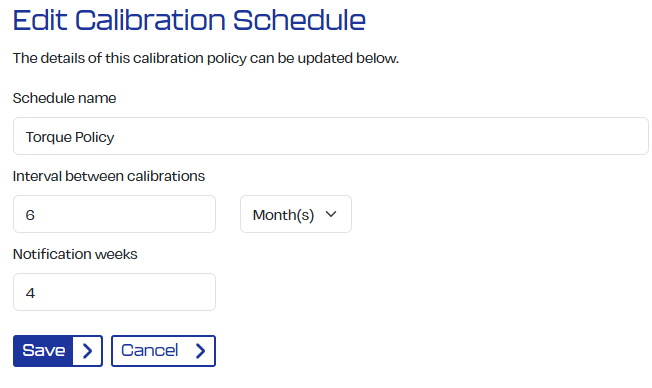 Creating Calibration Schedules In KIT