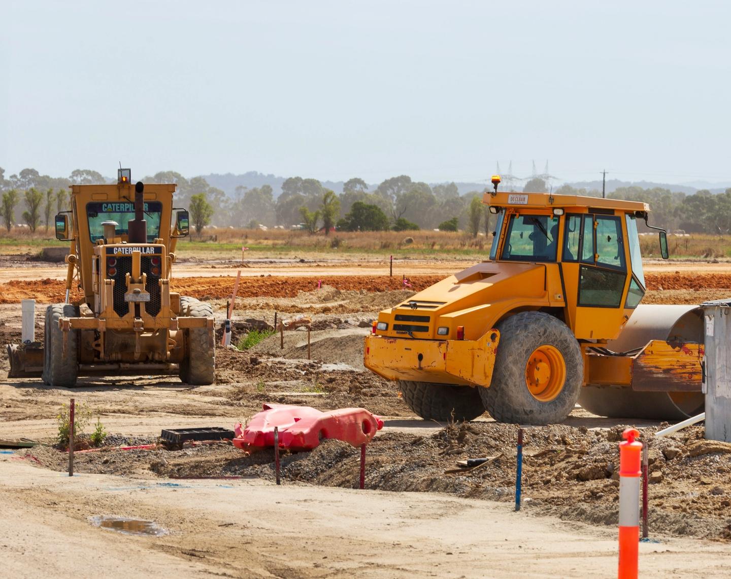 A civil construction site in afternoon