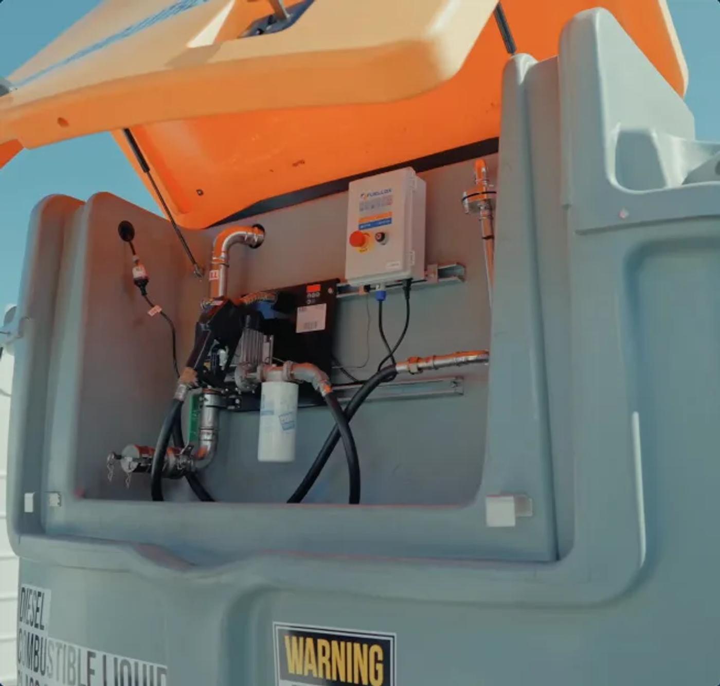Fuellox unit being fitted