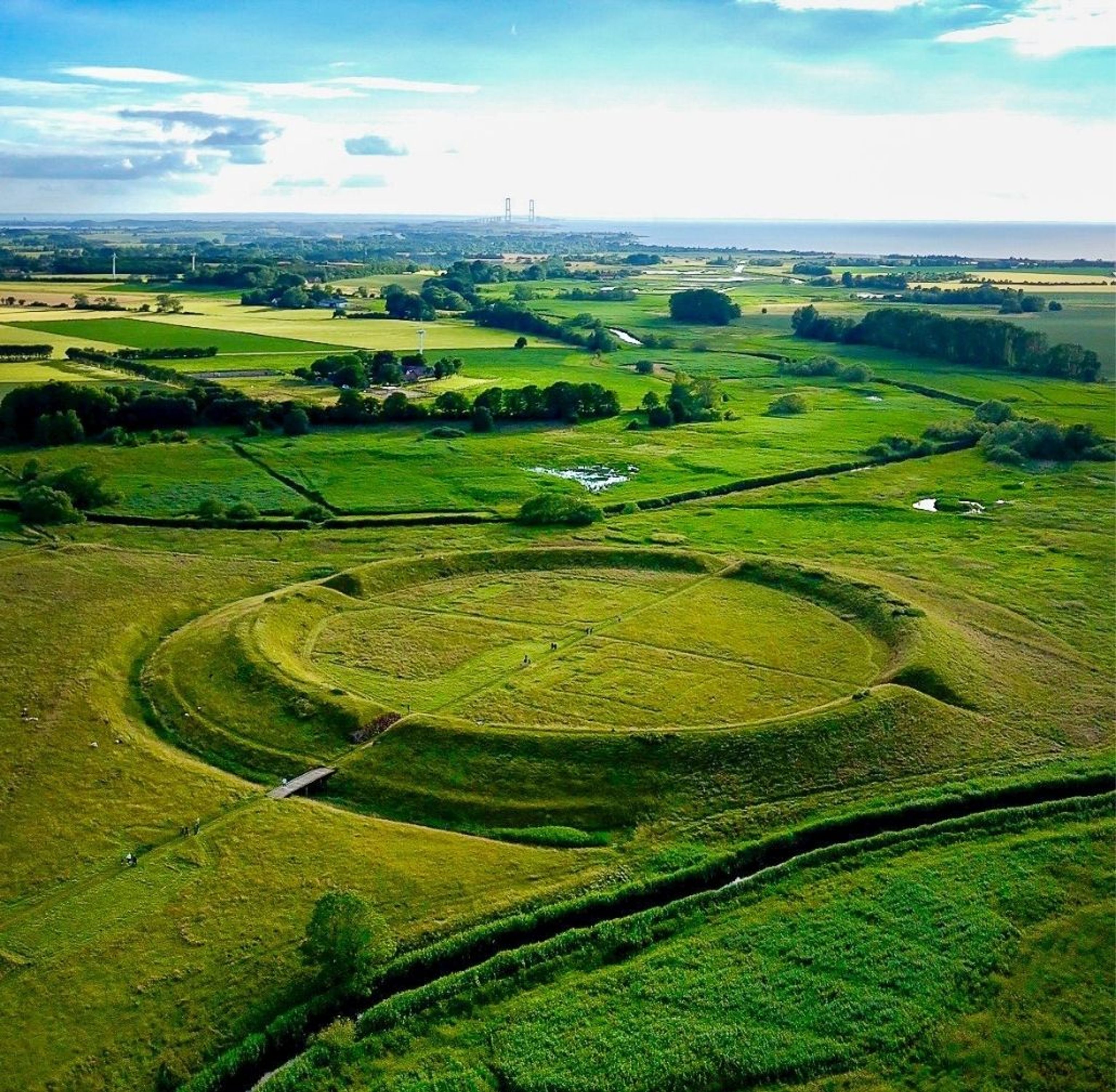Luftfoto af ringborgen Trelleborg