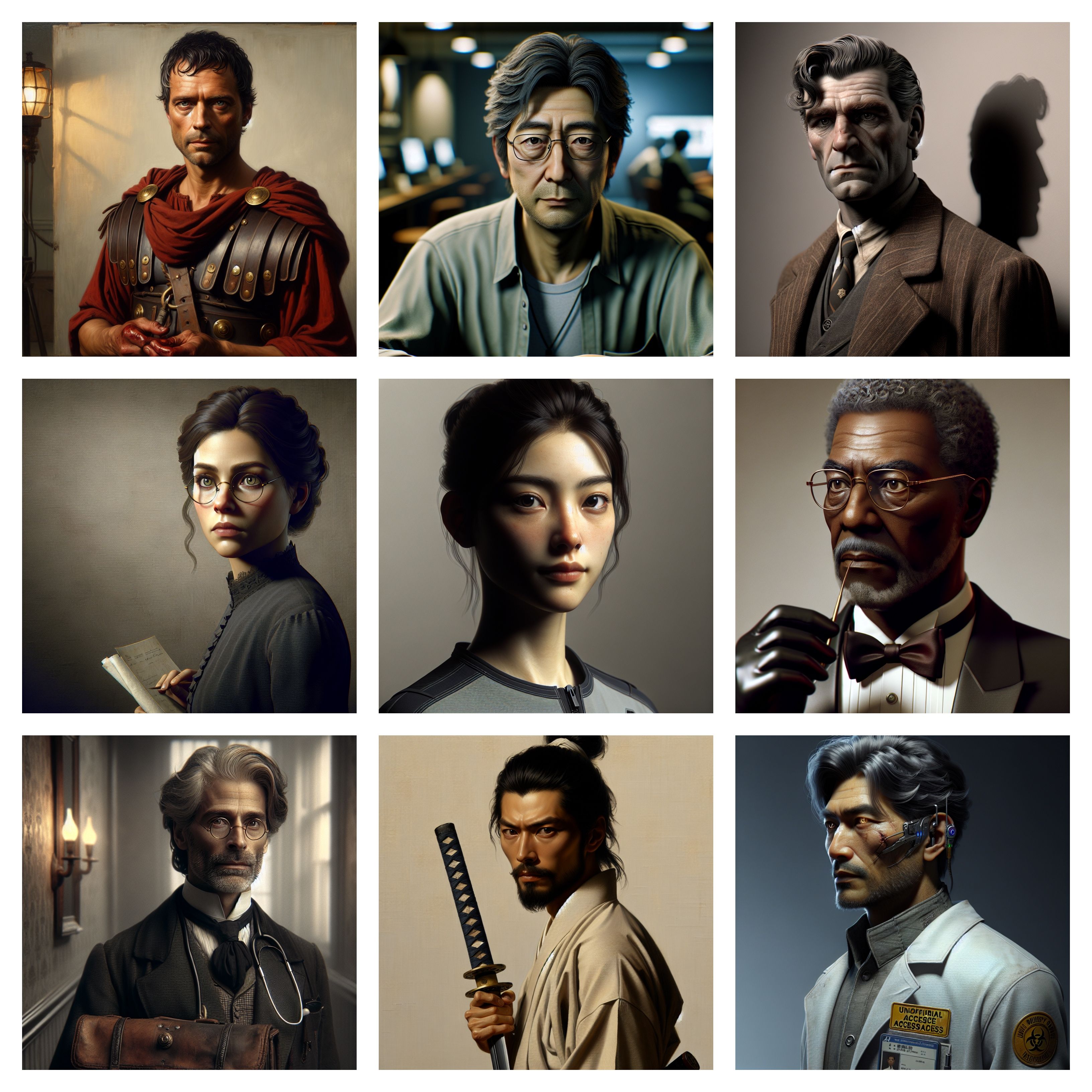 Some of the characters generated this week