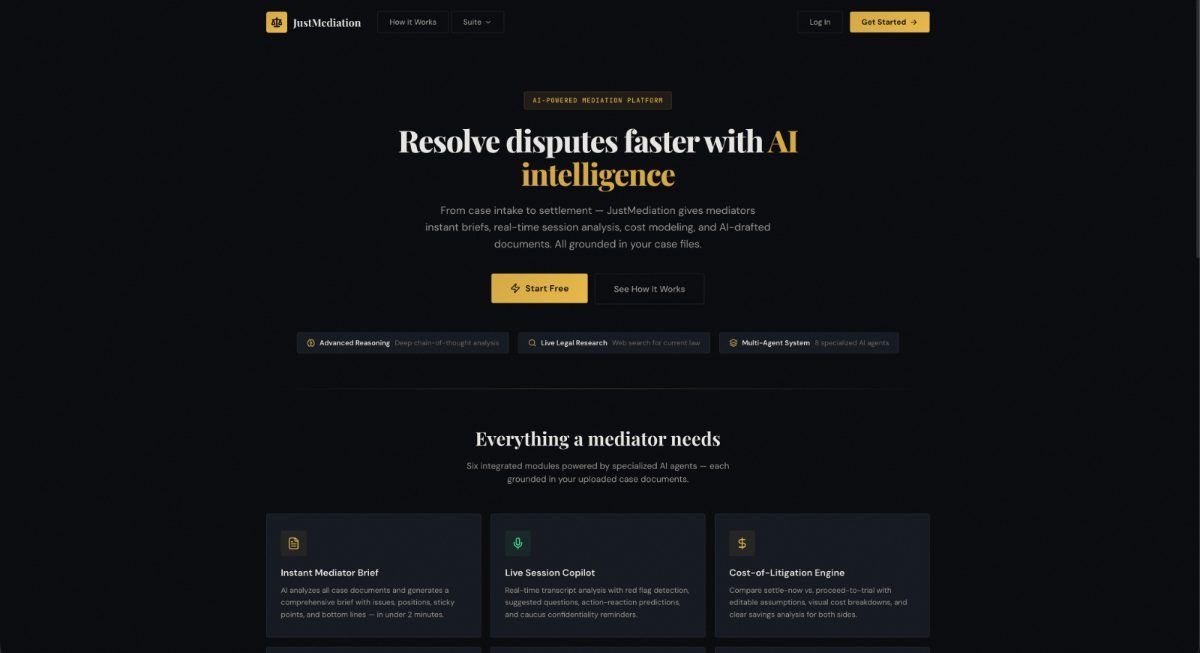 JustMediation — copilot session view