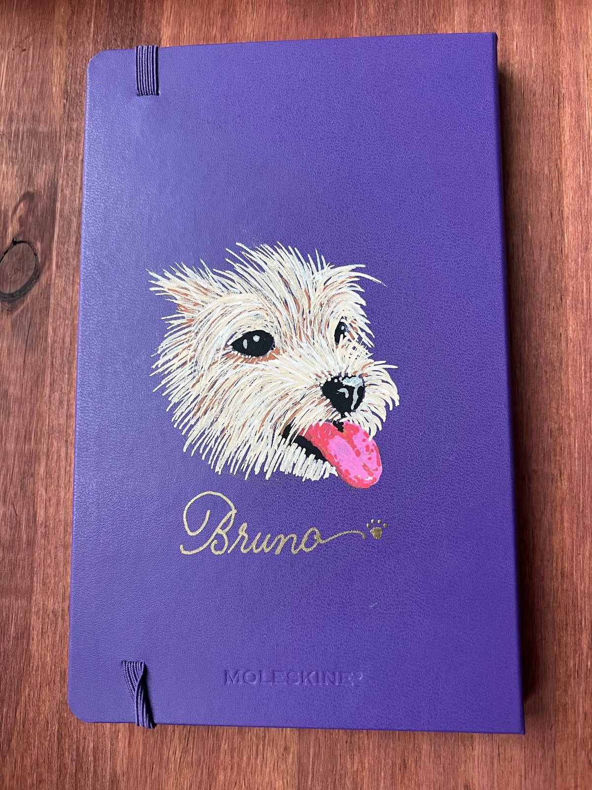 Personalized artwork on a notebook