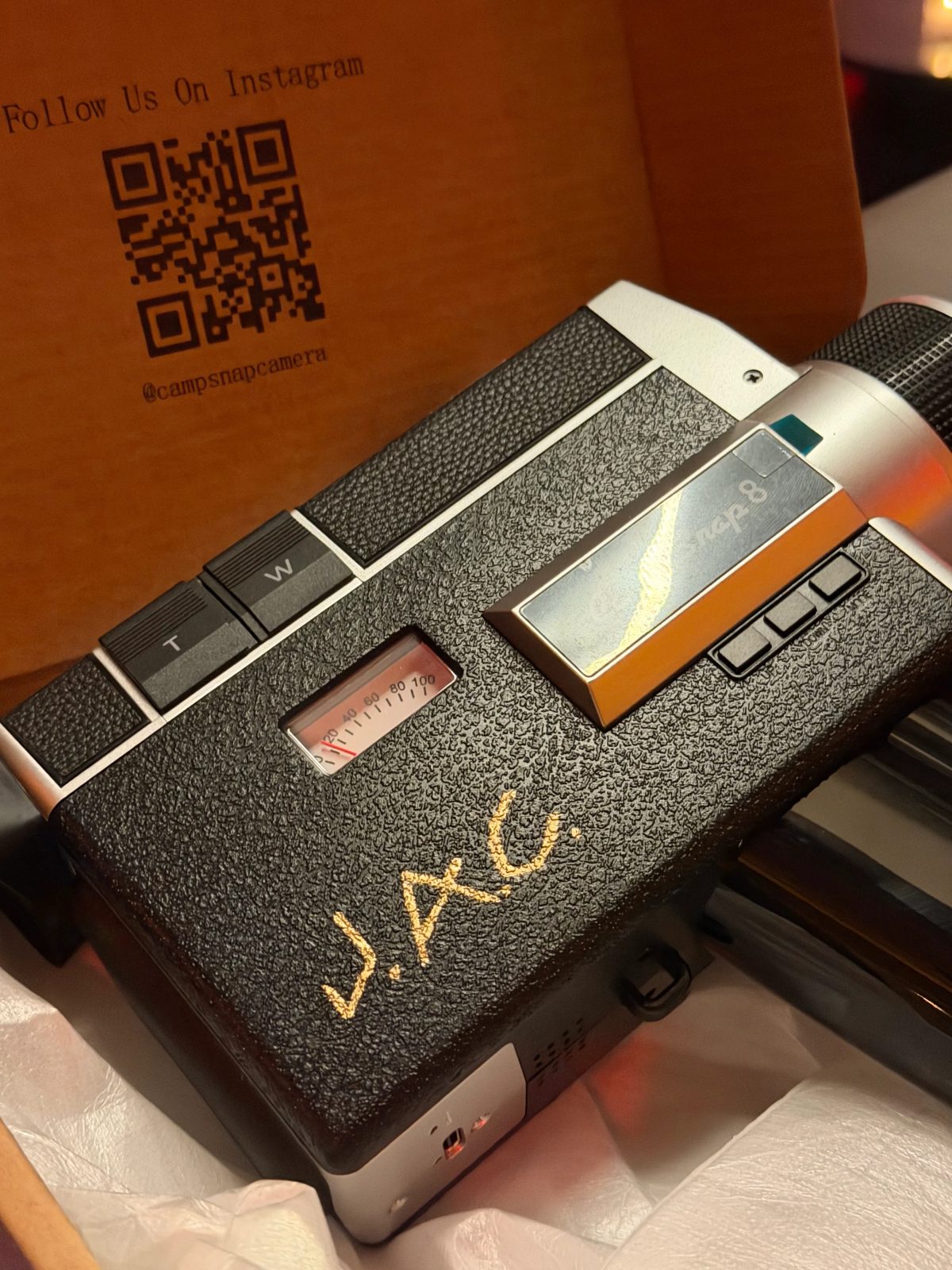 Metallic personalization on a leather accessory