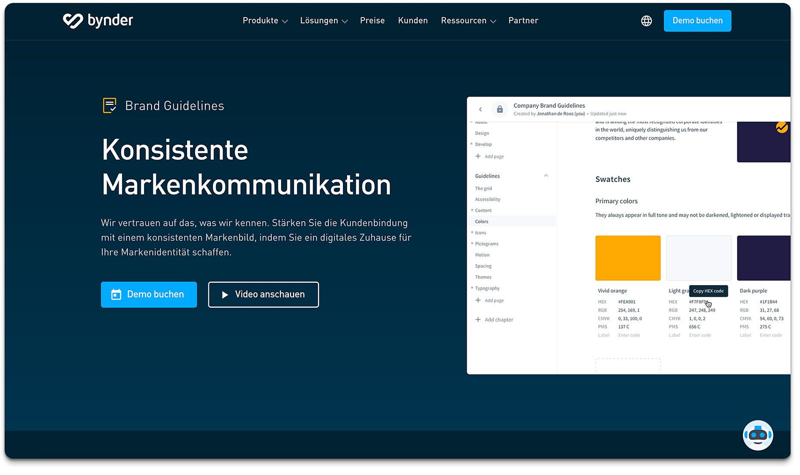 Bild der Frontify Website
