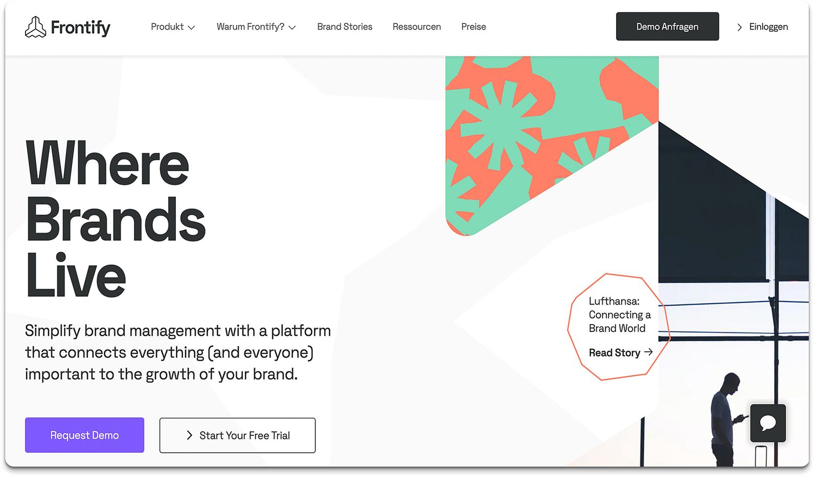 Bild der Frontify Website