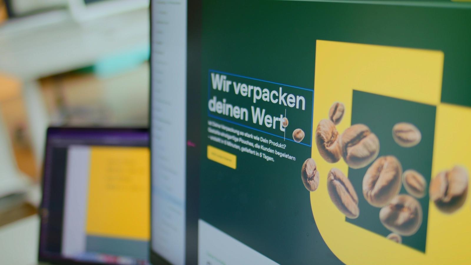 Desktop Screen zeigt die Benutzeroberfläche eines Brand Portals