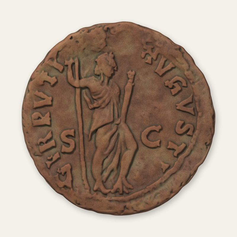 Reverse — As of Emperor Domitian — Virtus