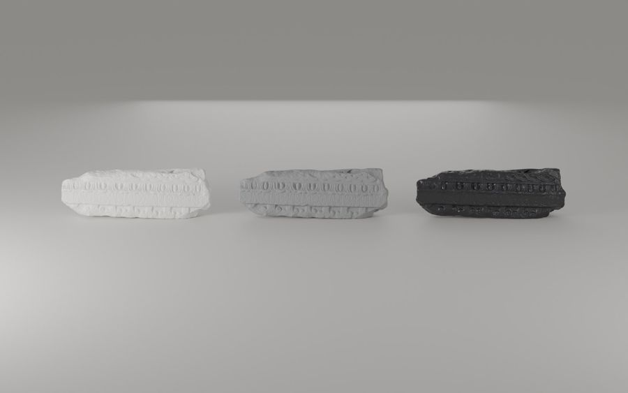 Vizualizacija replika iz 3D modela — 110 mm: bijela smola, sivi poliamid i crna smola