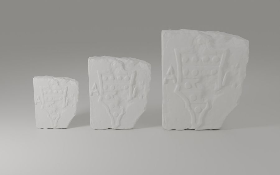 Vizualizacija replika iz 3D modela — 80, 110 i 150 mm, bijela smola
