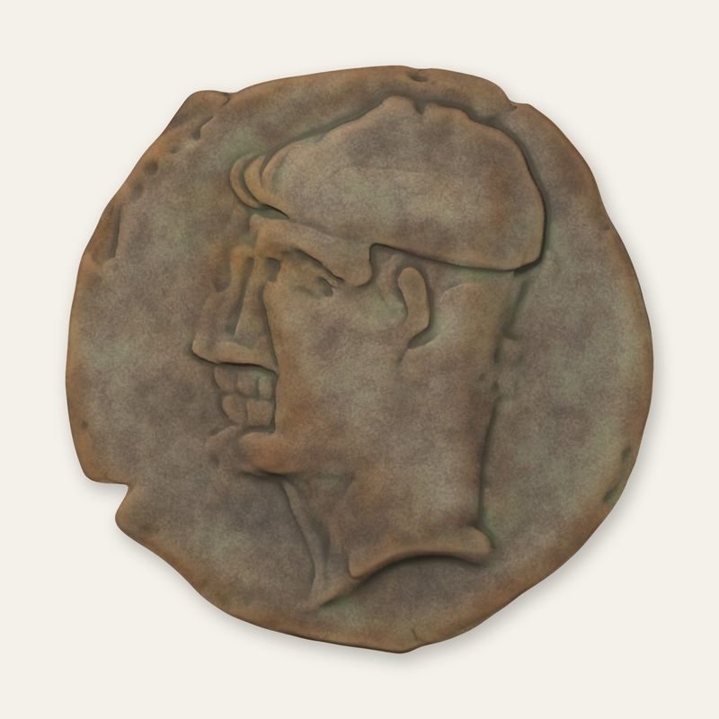 Obverse — Coin of King Ballaios — Artemis with a torch