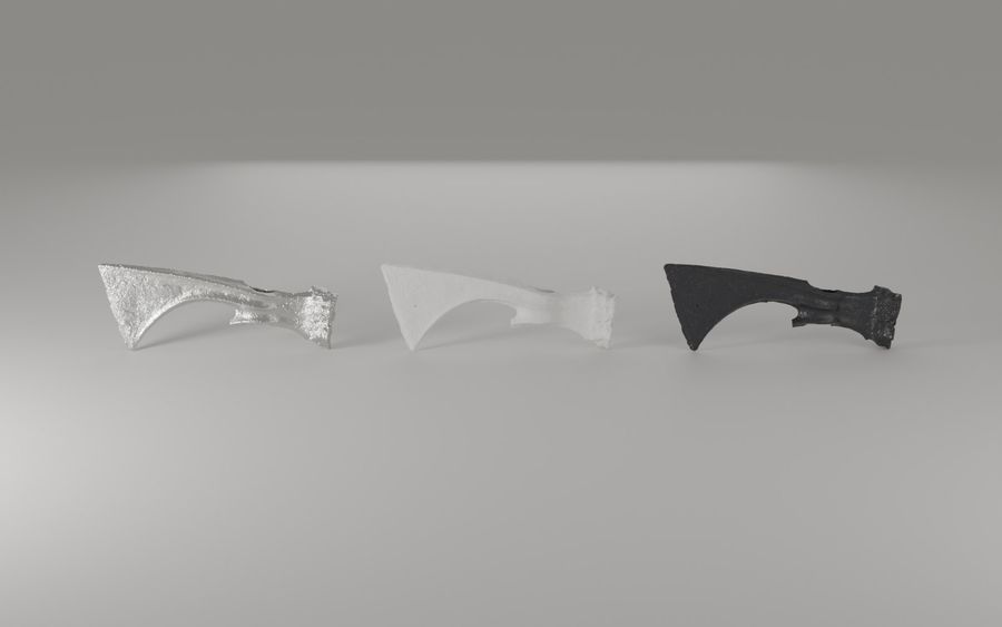 Vizualizacija replika iz 3D modela — 110 mm: čelik, bijela smola i crna smola