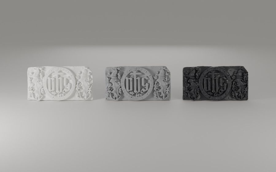 Vizualizacija replika iz 3D modela — 150 mm: bijela smola, sivi poliamid i crna smola