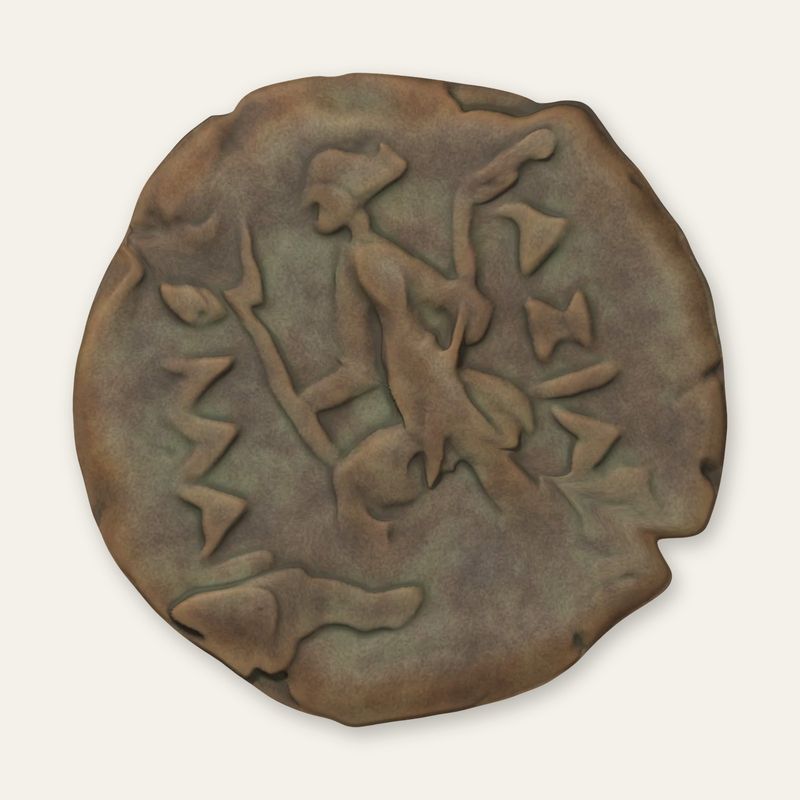 Reverse — Coin of King Ballaios — Artemis with a torch
