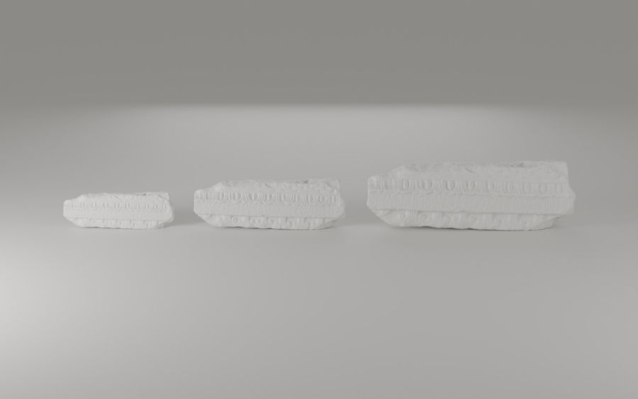 Vizualizacija replika iz 3D modela — 80, 110 i 150 mm, bijela smola