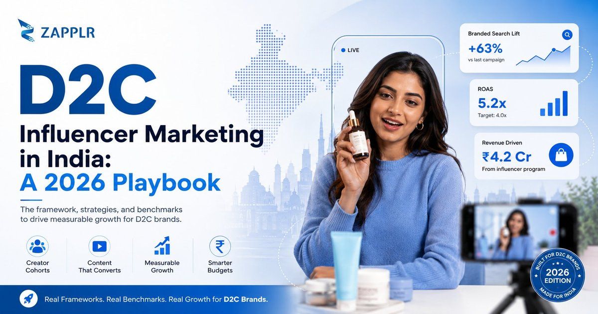 D2C Influencer Marketing in India 2026 | Zapplr Media