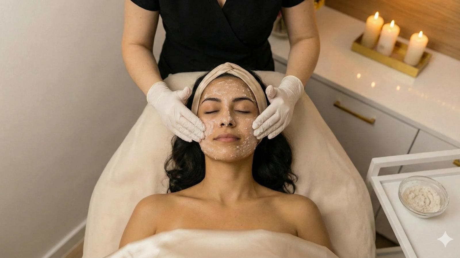 Professional exfoliating facial at Aura Aesthetics in Temecula
