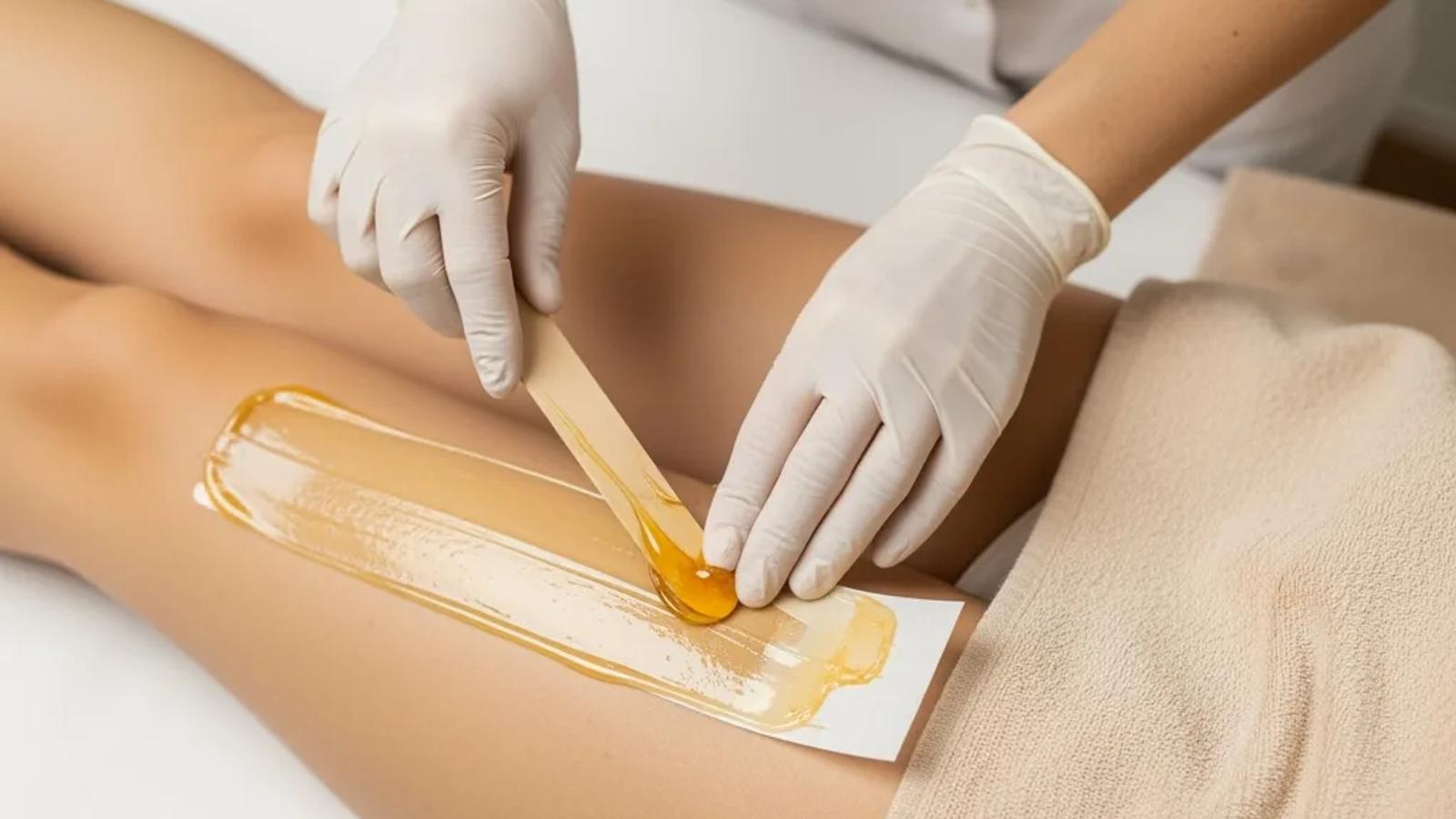 Professional leg waxing at Aura Aesthetics in Temecula