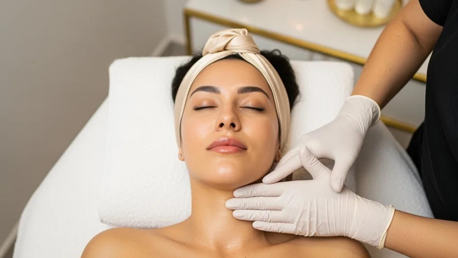 Mini facial therapy for first-time clients at Aura Aesthetics in Temecula