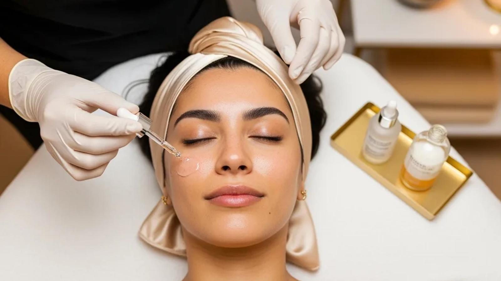 Anti-aging facial with LED therapy at Aura Aesthetics in Temecula