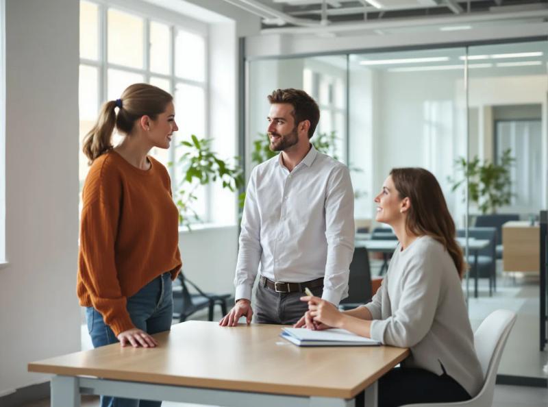 Une équipe au travail, captée dans la visite virtuelle